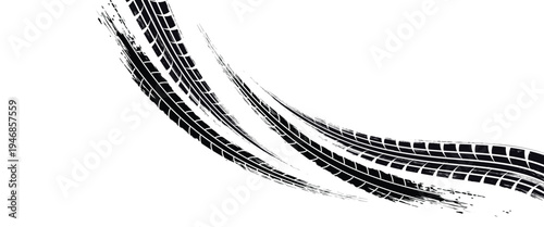 Tire tread marks, wheel textures, tire marks - car racing, motocross, drift, rally, off-road and others.