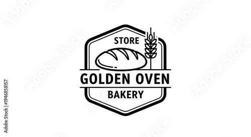 Golden Oven Bakery Logo Design.