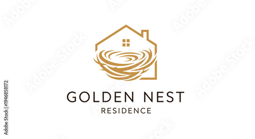 Golden Nest Residence Logo Design 2.