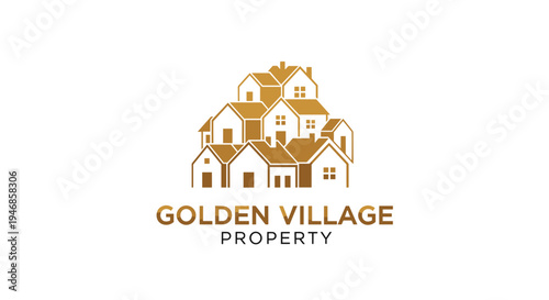 Golden Village Property Logo Design 1.