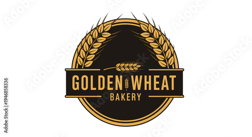Golden Wheat Bakery Logo Design 1.