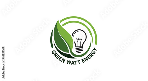 Green Watt Energy Logo Design 2.