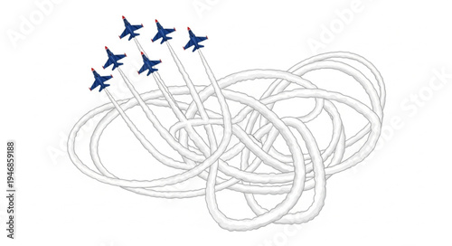 Fighter Jets in Formation Flying.