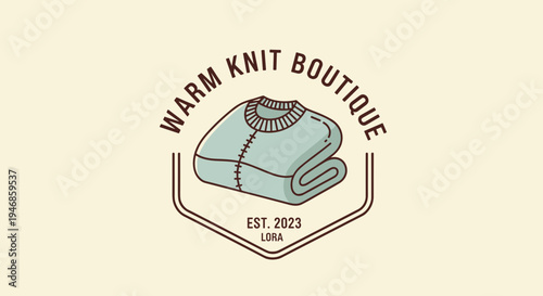 Knit sweater folded in logo.