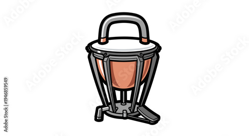 Lantern with handle and base.