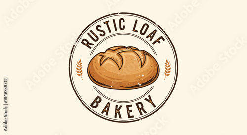 Logo of bakery with bread 1.