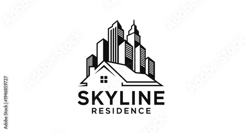 Logo of a residential cityscape house.