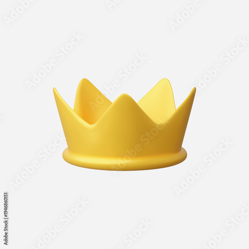 3d Realistic Crown icon vector illustration