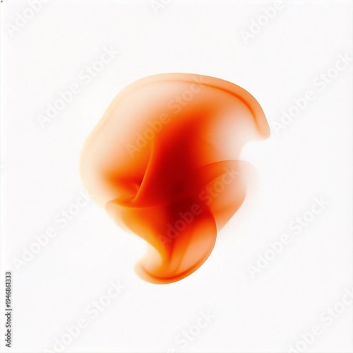 flow abstract translucent orange and red gradient blob seamless loop on soft background