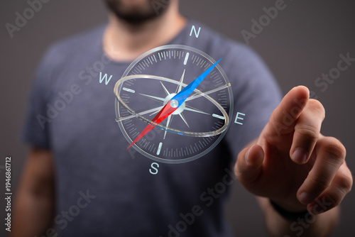 Close up of a man's hand to...