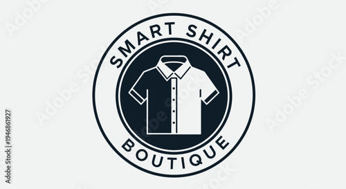 Shirt logo with two dress shirts.