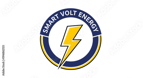 Smart Volt Energy Lightning Bolt Logo.