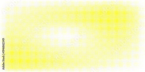 Abstract yellow halftone dots background with dynamic circular gradient pattern for pop art and comic design. vector illustration