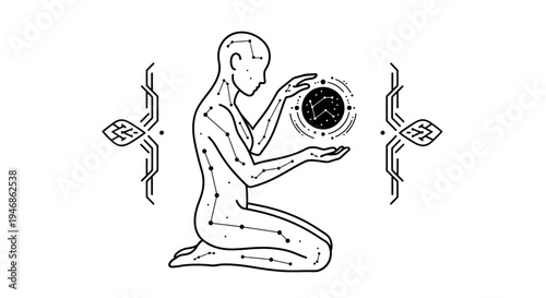 Esoteric Astrology Constellation Human Holding Star Sphere