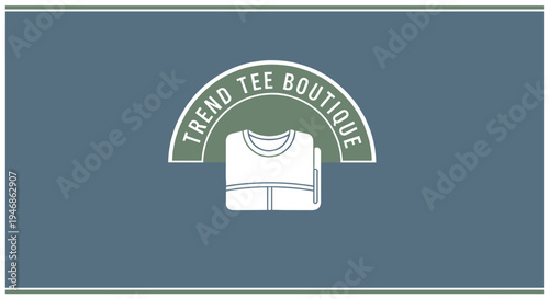 T shirt design with green logo.