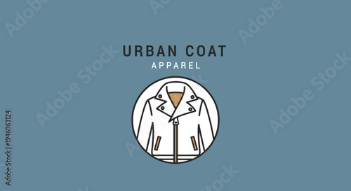 Urban coat apparel brand logo design.