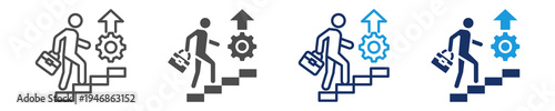 career development icon set with multi concept