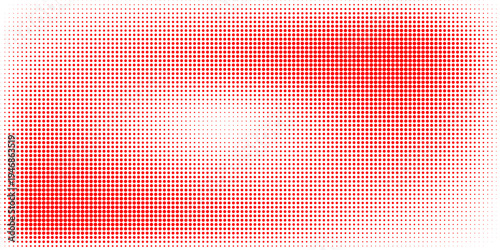 Abstract red halftone dots background with dynamic circular gradient pattern for pop art and comic design. vector illustration