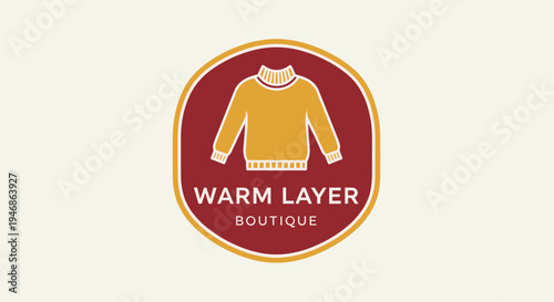 Yellow sweater on logo design.