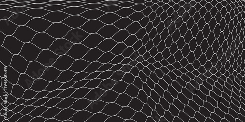 Net pattern. Rope net vector silhouette. Soccer, football, volleyball, tennis and tennis net pattern. Fisherman hunting net rope texture or pattern.