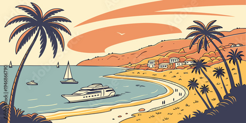 USA, US, U.S, United States - Naples luxury pier sunset panorama tropical beach scenery
