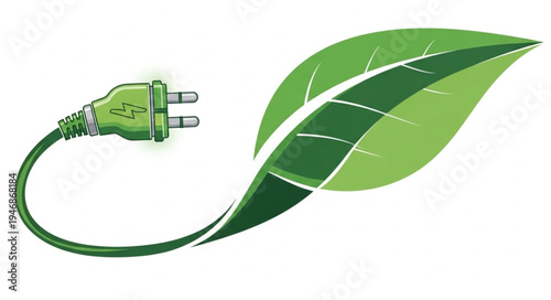 Green Leaf Electric Plug.