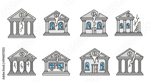 Bank Failure Stages - A Visual Representation of Financial Collapse.