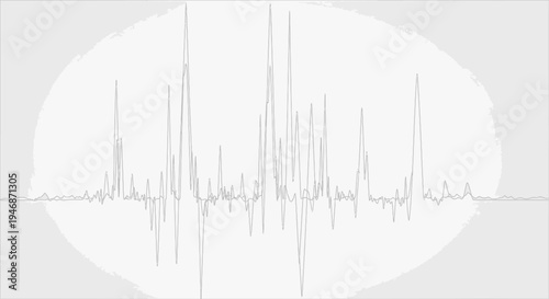 Abstract Electrocardiogram ECG EKG Heartbeat Waveform Displaying Medical Data in Bright Studio