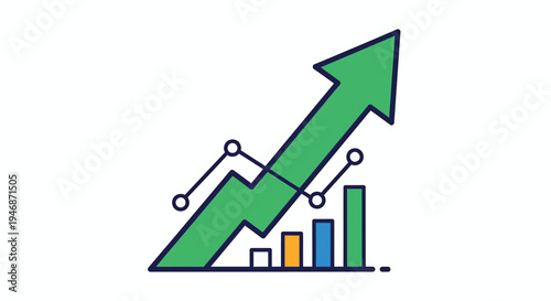Green Arrow Graph Chart Increase.