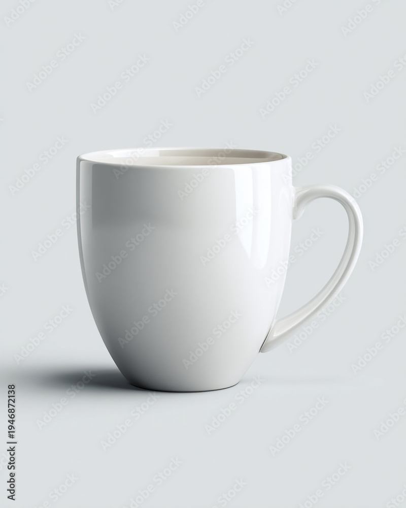 Obraz premium white cup isolated on white background