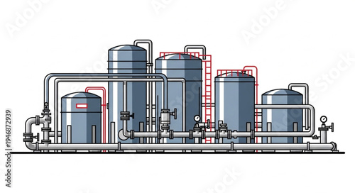 Industrial Factory Equipment Layout.