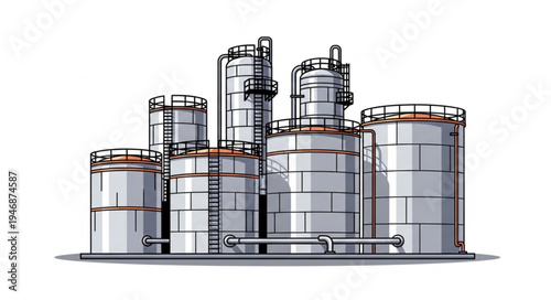 Industrial Factory Complex Structure.