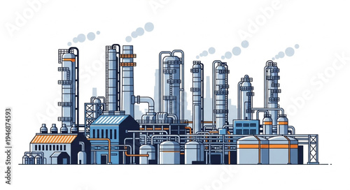 Industrial Factory Complex Structure.