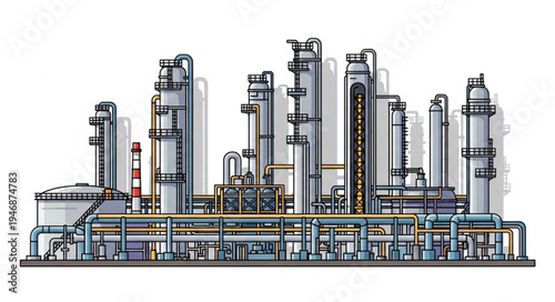 Industrial Factory Complex Structure.