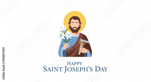 Happy Saint Joseph's Day Vector Illustration