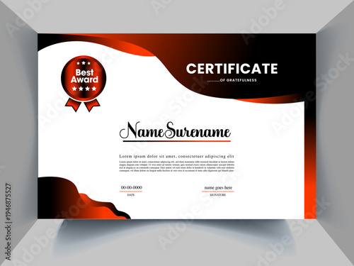 unique modern Certificate Design idea concept