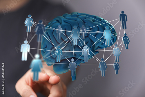 Abstract image of a brain w...