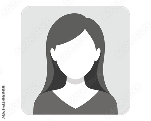 Silhouette of a person with long hair in a simple, elegant portrait style