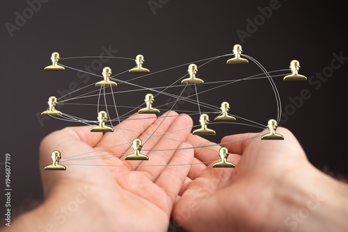Concept of teamwork, connec...
