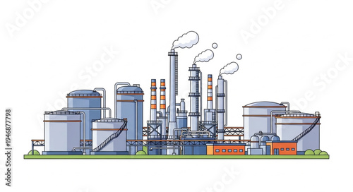 Industrial Factory Plant Facility.