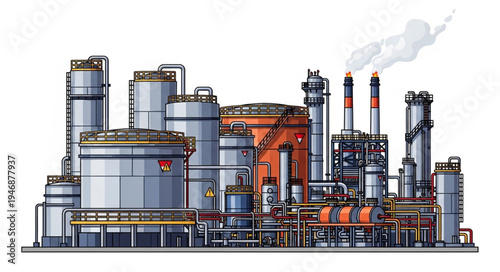 Industrial Factory Plant Facility.