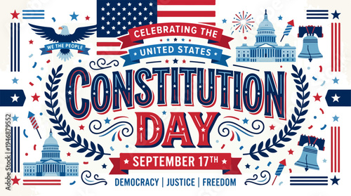 Constitution Day Celebration - Honoring American Democracy and Freedom.