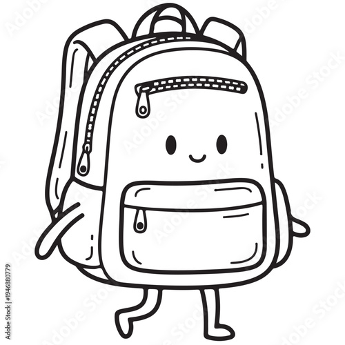 Adorable Walking Backpack Character with Cute Face