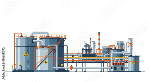 Industrial Factory Plant Machinery.