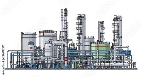 Industrial Factory Plant Machinery.