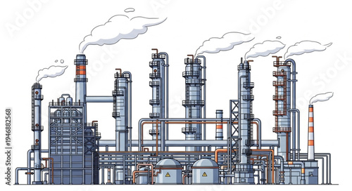 Industrial Factory Plant Machinery.