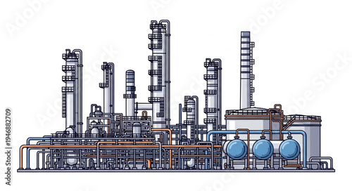 Industrial Factory Plant Machinery.