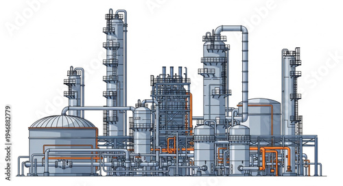 Industrial Factory Plant Machinery.