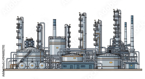 Industrial Factory Plant Machinery.