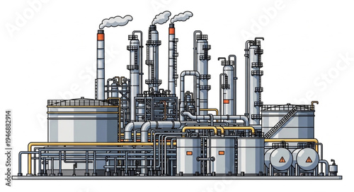 Industrial Factory Plant Machinery.